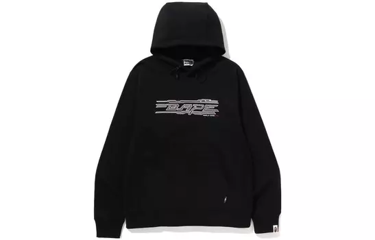 BAPE World Gone Mad Вышитый свитер с капюшоном A Bathing Ape, серый
