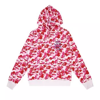BAPE x Anti Social Social Club ABC Камуфляжный пуловер с капюшоном Розовый