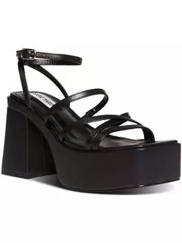Barb женские кожаные туфли на платформе с ремешком на щиколотке Steve Madden, черный