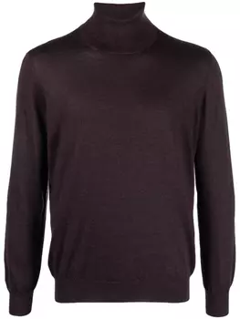 Barba джемпер из смесового кашемира с высоким воротником, фиолетовый