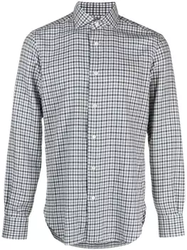 Barba фланелевая рубашка в клетку, синий