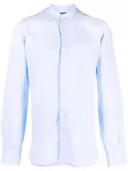 Barba льняная рубашка с длинными рукавами, синий