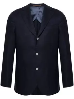 Barba однобортный пиджак с заостренными лацканами, синий