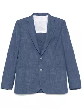 Barba однобортный пиджак, синий