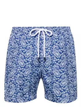 Barba плавки-шорты с принтом пейсли, синий