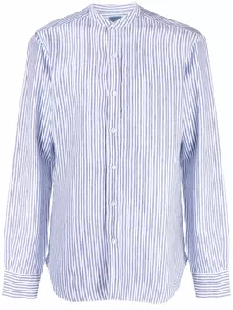 Barba полосатая рубашка с воротником-стойкой, белый