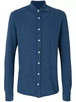 Barba рубашка-поло с длинными рукавами, синий