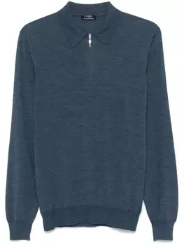 Barba рубашка поло тонкой вязки, синий