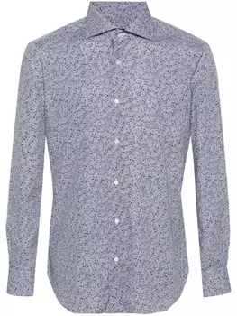 Barba рубашка с цветочным принтом, черный