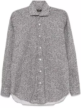 Barba рубашка с цветочным принтом, синий