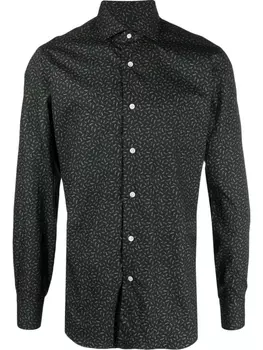 Barba рубашка с длинными рукавами и абстрактным принтом, зеленый