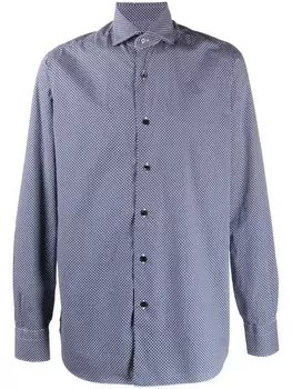 Barba рубашка с принтом, синий