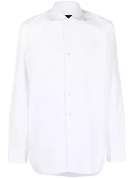 Barba рубашка со срезанным воротником, белый