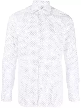 Barba рубашка в горох, белый