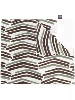 Barba шарф с геометричным принтом, коричневый