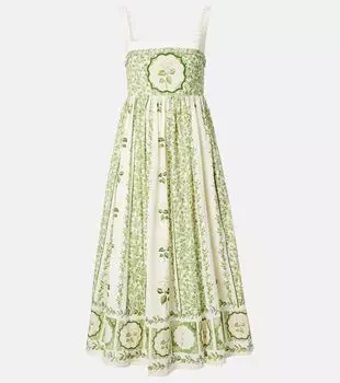 Барбара цветочное хлопковое платье миди Agua by Agua Bendita, Wild