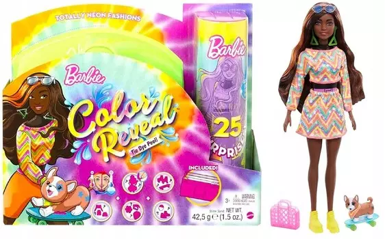 БАРБИ СЮРПРИЗ Раскрытие цвета TOTALLY NEON D27 Barbie
