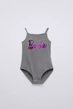 Barbie mattel выцветший боди ZARA, антрацитово-серый