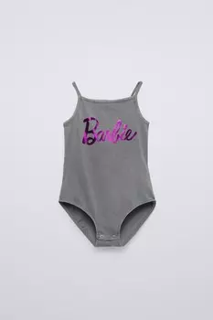 Barbie mattel выцветший боди ZARA, антрацитово-серый