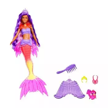 Barbie Mermaid Power Кукла-русалка Барби «Бруклин» Робертс, питомец и аксессуары Barbie