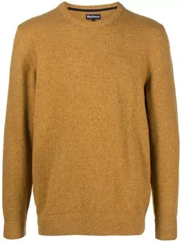 Barbour джемпер тонкой вязки с отделкой в рубчик, желтый