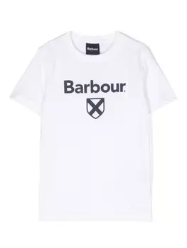 Barbour футболка с логотипом, белый