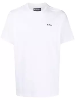 Barbour футболка с нагрудным карманом и логотипом, белый