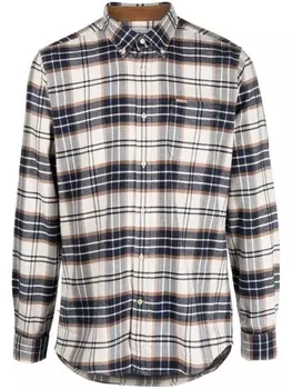 Barbour клетчатая рубашка на пуговицах, серый