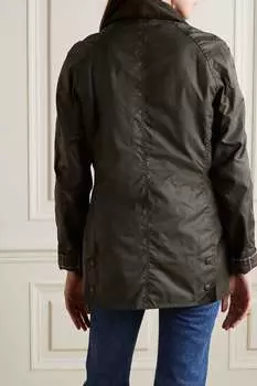 BARBOUR куртка Beadnell из вощеного хлопка с вельветовой отделкой, армейский зеленый