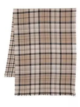 Barbour Montieth reversible tartan scarf, нейтральный цвет