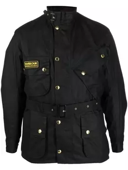 Barbour однобортное пальто International Original, черный