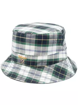 Barbour панама с принтом Tartan, белый
