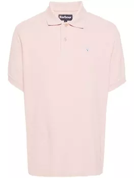 Barbour рубашка поло с вышитым логотипом, розовый