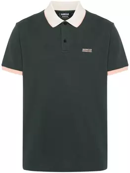 Barbour рубашка поло с вышитым логотипом, зеленый