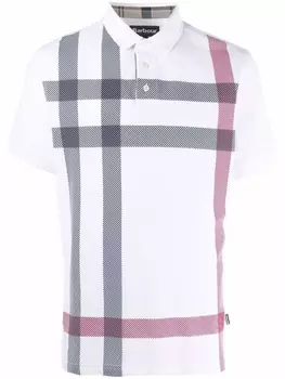 Barbour рубашка поло в клетку, белый