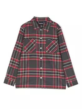 Barbour рубашка в клетку, серый