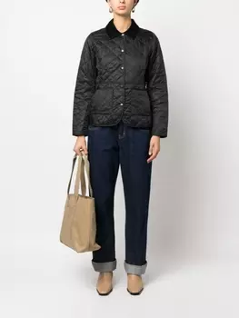 Barbour стеганая куртка Deveron, черный
