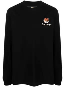 Barbour толстовка с вышитым логотипом, черный
