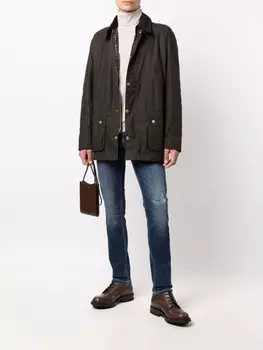 Barbour вощеная куртка Ashby, зеленый