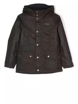 Barbour вощеная куртка Beaufort с капюшоном, зеленый