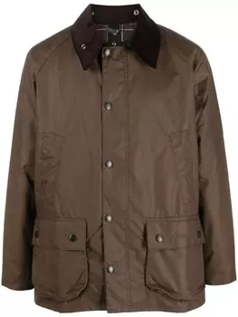 Barbour вощеная куртка Bedale с вышитым логотипом, коричневый