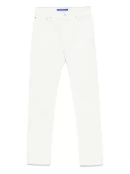 Бардовые брюки Jacob Cohn, белый