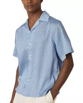 Барджелла Гео Вэйв Кэмп Рубашка REISS, синий