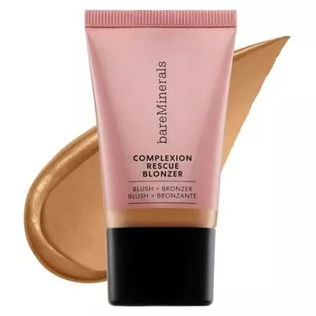 bareMinerals Complexion Rescue Liquid Blonzer Румяна-бронзатор Гибридное сияние на солнце Создаваемый гель-крем для лица и щек Веганский поцелуй специй 0,5 унции