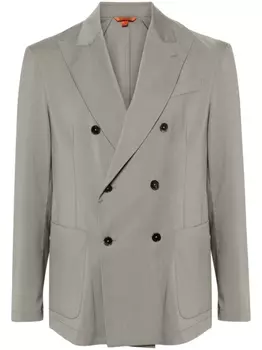 Barena двубортный пиджак из вирджинской шерсти, серый