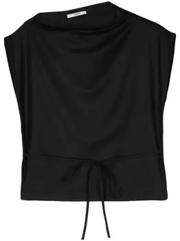Barena футболка с драпировкой, черный
