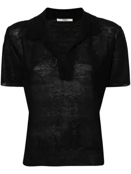 Barena трикотажный топ с короткими рукавами, черный