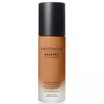 Barepro 24-часовая матовая комфортная жидкая тональная основа минеральная spf20 Bareminerals, 30 мл., цвет med. deep 46 neutral