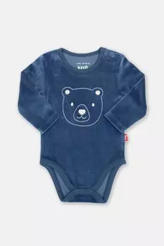 Бархатистое боди Baby Mr Bear Kite, темно-синий