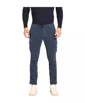 Бархатистые брюки карго очень узкого кроя Mason'S, синий